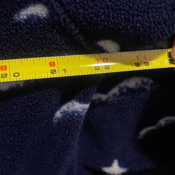 I.C. Winters Vintage Moon Stars Clouds Dark Blue Plush Half Zip Womens Robe M - Picture 14 of 16